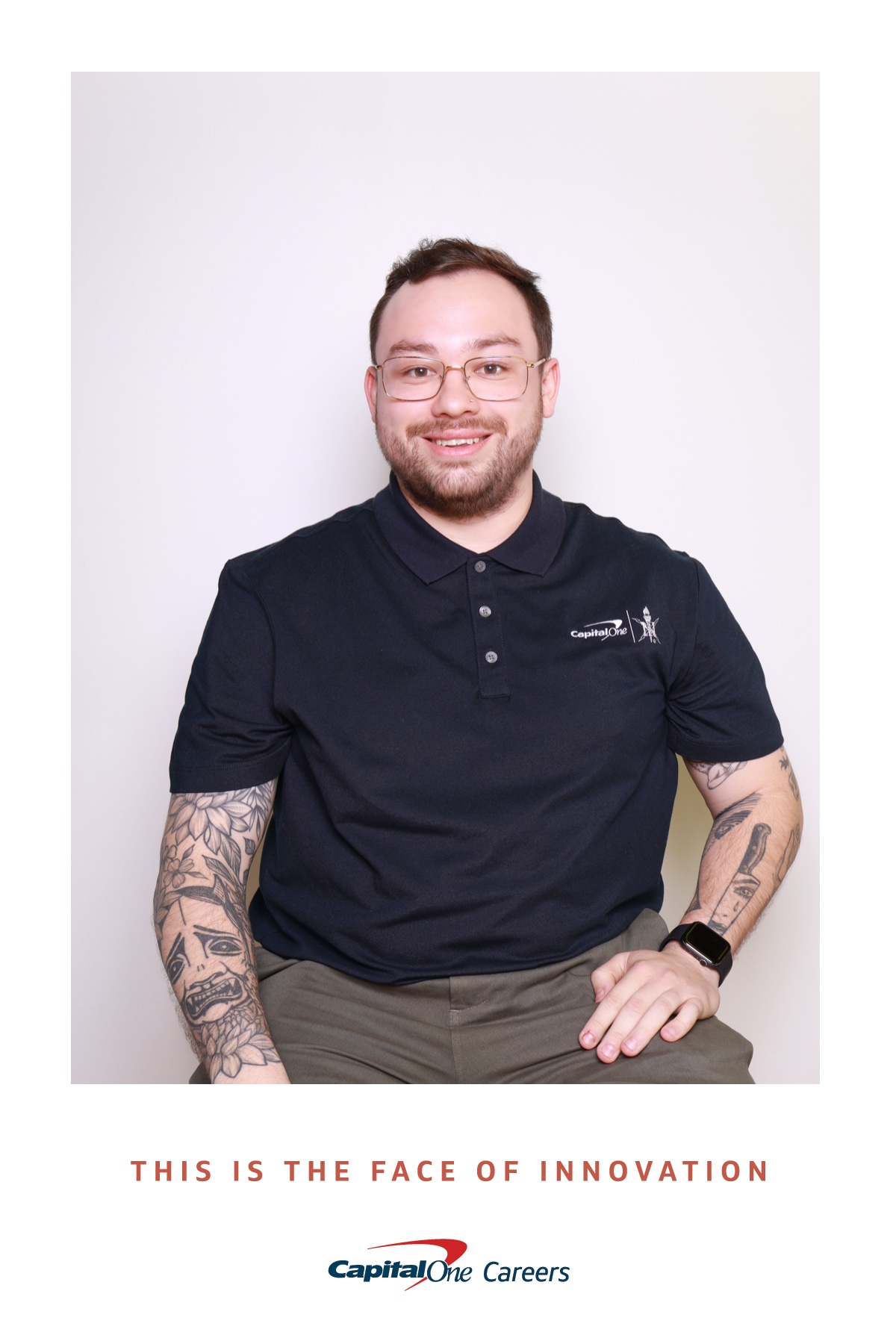 Capital One 'Face of Innovation' branded corporate headshot