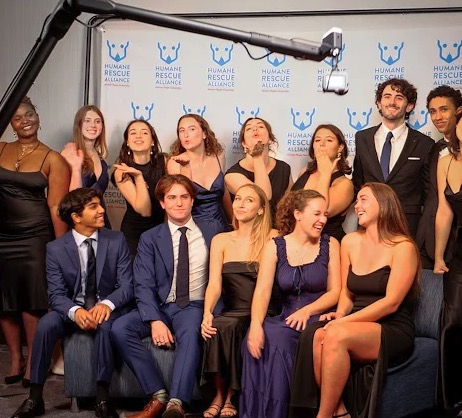 Gala event group photo at photo booth