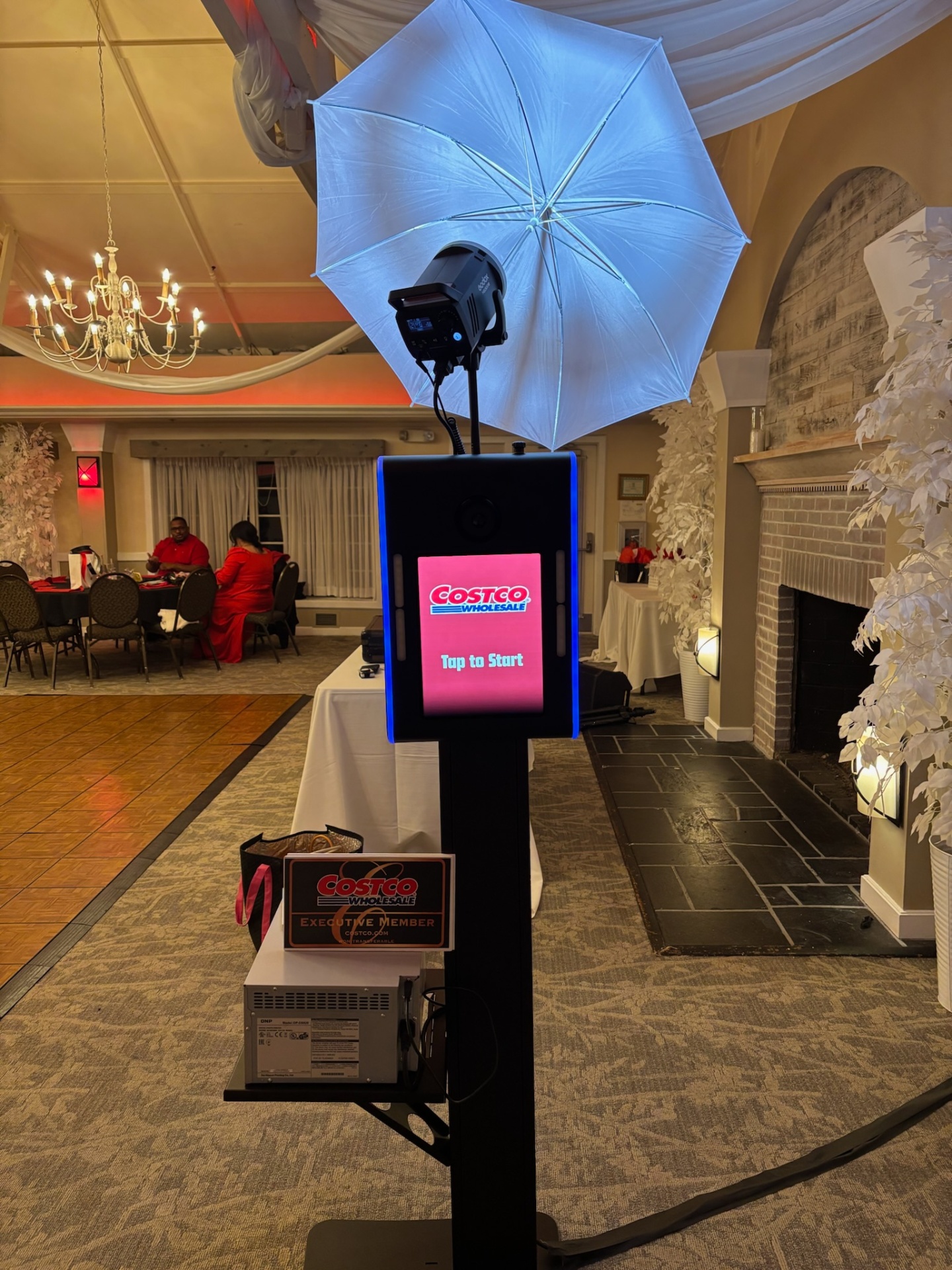 Branded corporate photo booth at gala