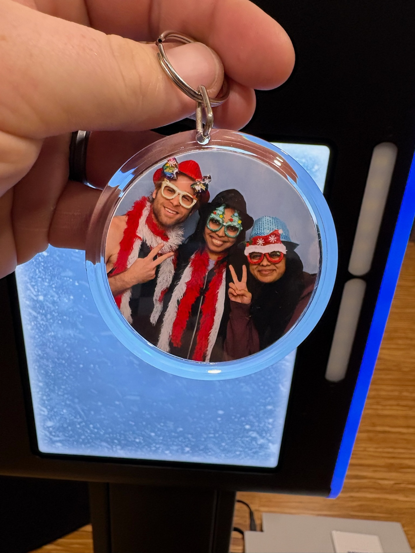 Photo booth keychain keepsake